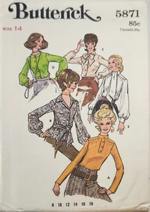 Butterick pattern 5871 Misses blouses uncut size 14 - Picture 1 of 2