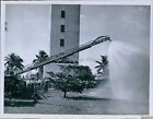 1946 Fire College Students Put Out Fire Using Fog Spray Fire Fighter Photo 7X9