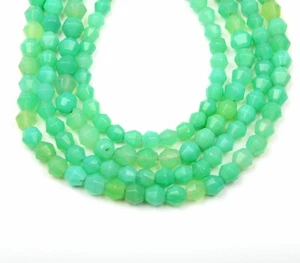 Natural Chrysoprase Bicone Shape 8 Inch Strand 6-7 MM Gemstone Beads Jewellery - Picture 1 of 5