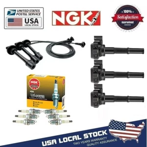 Ignition Coils & Spark Plug & Wires Set For Toyota Tacoma Tundra 4Runner 3.4L V6 - Picture 1 of 7