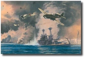 Day of Infamy by Anthony Saunders - Battleship California - Pearl Harbor Anniv. - Picture 1 of 1