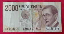 2000 Lire Italy banknote Italian Lira PRE Euro paper money lirette 1990