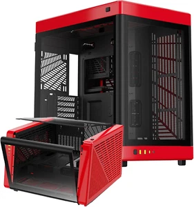Boîtier PC pour ordinateur gamer en verre trempé RGB, 2 voies debout avec vertical et horizon - Photo 1/12