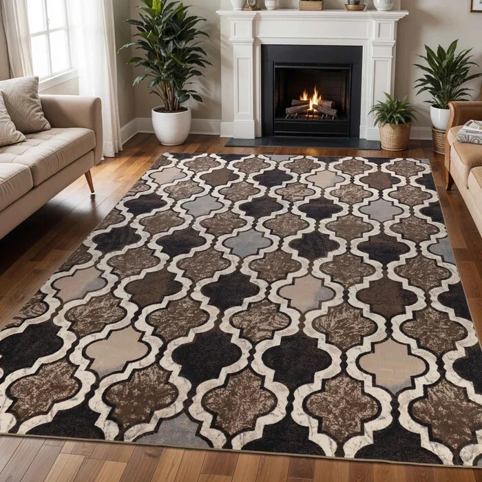Viking Geometric Trellis Indoor Large Area Rugs Carpet Or Door Mat Or Runner Rug - Image 1 of 1