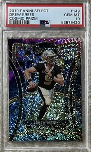 Panini Select Cosmic Prizm Drew Brees 2019 PSA 10 - Imagen 1 de 2