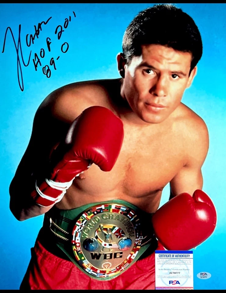 Julio Cesar Chavez Autographed 16x20 PHOTO W Multi Inscriptions ***PSA ITP*** - Image 1 of 3