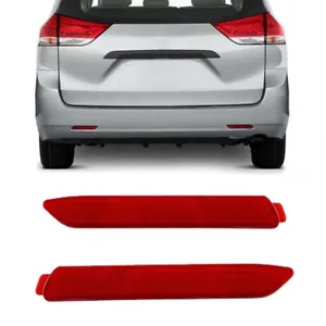 Pair Rear Red Bumper Reflector Light Fit for Lexus GX470 Base 2003-2009 - Picture 1 of 11