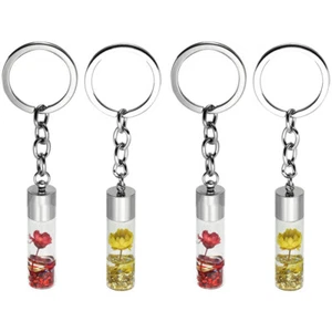 4 Pcs Preserved Flower Keychain Miss Decorative Chains Rings - Zdjęcie 1 z 11