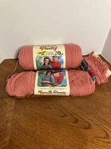 Vintage Caron "Yarn 'A Plenty" Jumbo 10 oz Skein - Rose - Imagen 1 de 6