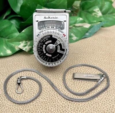 Medidor de luz Sekonic L-VI Leader con estuche de cuero y cadena original - De colección Seiko 1954 Foto 1 de 4