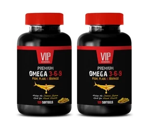 flaxseed oil, PREMIUM OMEGA 3 6 9, healthy heart supplement 2 Bottles 240 Count - Picture 1 of 9