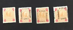 Montenegro, 1902-1905 VF MNH & H Sc#H2-H3, H3d & H3 Überdruckfehler - Bild 1 von 2