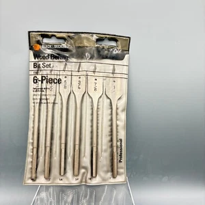 JUEGO DE BROCAS PARA MADERA BLACK & DECKER 17224 6 PIEZAS NUEVO - Imagen 1 de 2
