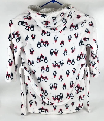 Dearfoams Penguin Print Short Bath Robe Juniors Teens Ladies Women's Size XL - Image 1 of 4