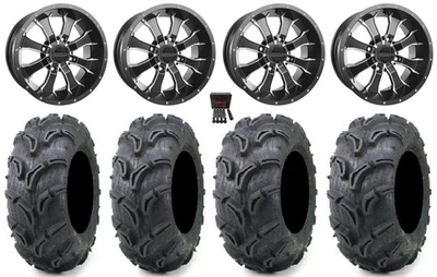 Raceline Mamba 12" Wheels Black 27" Zilla Tires Polaris Sportsman / RZR / Ranger Foto 1 de 4