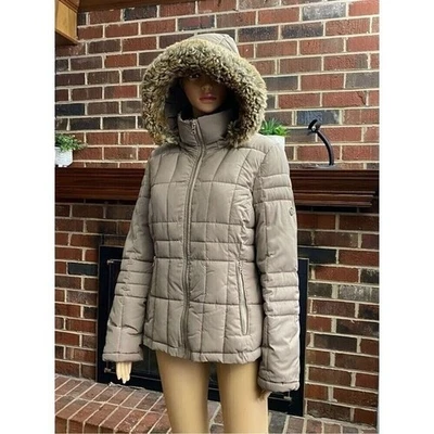 Calvin Klein Mujer Puffer Down Chaqueta Abrigo Talla Pequeña Verde Invierno Comodidad Foto 1 de 4