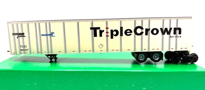 HO BOWSER 55503 ROADRAILER PLATE TRAILER TRIPLE CROWN LARGE LOGO CR / NS 461307 - Image 1 of 2