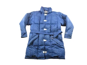 Vintage Gerry Down Puffer Coat Womens Medium Belted Long Winter Jacket USA 80s - Picture 1 of 22