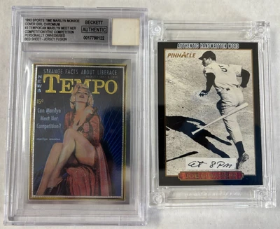 Joe DiMaggio / Marilyn Monroe 2025 Jersey Fusion Hand Written Word / Bed Sheet - Image 1 of 2