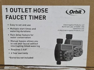 Orbit - Irrigation LCD Single Port Digital Timer for Outdoor Hose Faucet, 2 Pack - Picture 1 of 14