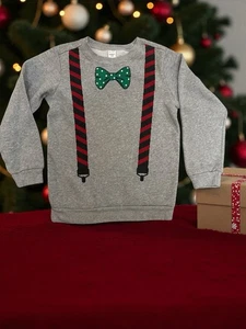 NEW w/o Tags Carter's Boys Elf Sweatshirt Pullover Jacket Gray Christmas sz 10 - Picture 1 of 3