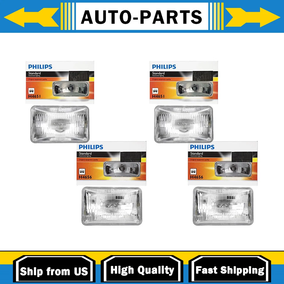 Philips 1976-1989 别克 Electra 4PCS 车头灯灯泡 — 第 1/4 张图片