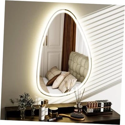  Espejo de pared LED irregular - Espejo de baño LED 24"x 36" 36"L x 24"W sin marco Foto 1 de 4