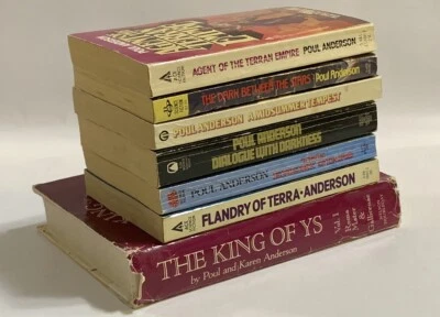 Lot Of 7 Vintage Poul Anderson Books Sci-Fi Fantasy (6 Paperback / 1 Hardcover) - Image 1 of 4