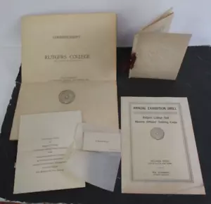 1922 RUTGERS UNIVERSITY lotto iniziale, programma, trapano mostra, invito - Foto 1 di 4