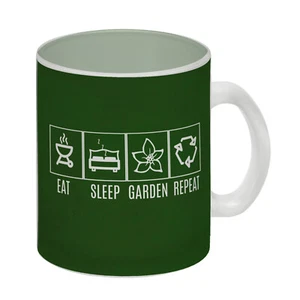 Eat, sleep, GARDEN, repeat Glas Tasse Auf der Suche nach einem ausgefallen - Bild 1 von 6