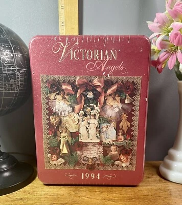Hallmark Springbok Victorian Angels Puzzle 500 pc. Shimmer/Antique Tin 1994 NEW - Image 1 of 4