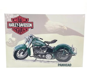 Blechschild 43 X 30 cm Harley Davidson Motorcycles „PANHEAD“ extrem selten, G14 - Picture 1 of 1
