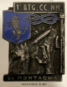 MVSN 1° BATTAGLIONE CC.NN. DA MONTAGNA TORINO DISTINTIVO CAMPAÑAGNA DI LIBIA AOI - Imagen 1 de 6