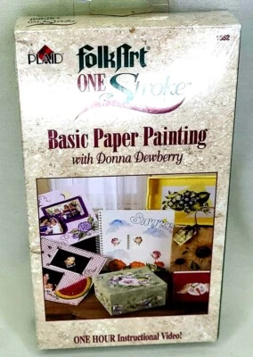 Painting Tutorial VHS - Basic Paper  Painting Donna Dewberry  1852 - Image 1 of 2