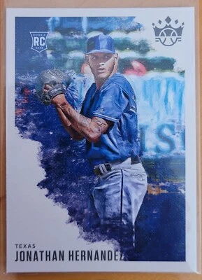 2020 DONRUSS DIAMOND KINGS BASEBALL 108  JONATHAN HERNANDEZ SP RANGERS - Image 1 of 2