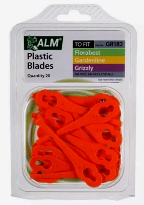 Trimmer Blades For Terratek Grass Strimmer TTCGT18  20 Plastic Cutters  GR182 - Image 1 of 4