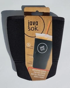 Java Sok Reusable Neoprene Insulator Sleeve For Iced Coffee Cups Large - Picture 1 of 2