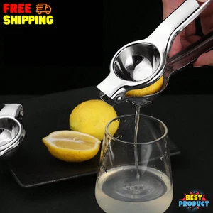 Lemon Squeezers Juicer Manual Press Stainless Steel Lime Citrus Juice Extractor - Picture 1 of 12