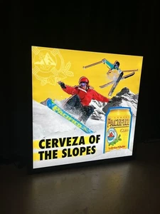 Cerveza Pacifico snowboarding Slopes Man Cave Led Sign 24x24 - Picture 1 of 6