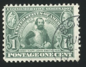USA - 1907 Jamestown Exposition - Captain John Smith - SC# 328 gebraucht leicht aufklappbar - Bild 1 von 2