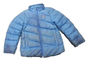 Patagonia Down Sweater Jacket Winter Blue Girl’s Size S 8 Small Puffer Stained - Picture 1 of 10
