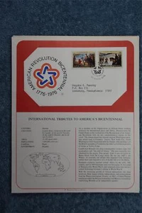 1975 Tributes to America's Bicentennial Souvenir Card - Rwanda - Picture 1 of 1