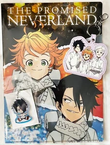 Lote The Promised Neverland carpeta de archivo transparente, llaveros de acrílico Ray Emma Norman - Imagen 1 de 7