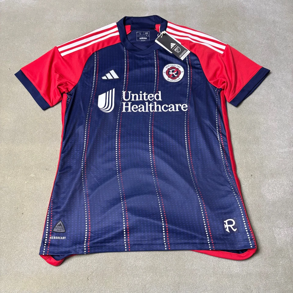 Adidas New England Revolution Jersey Men’s L 2024/25 Home Soccer MLS Revs