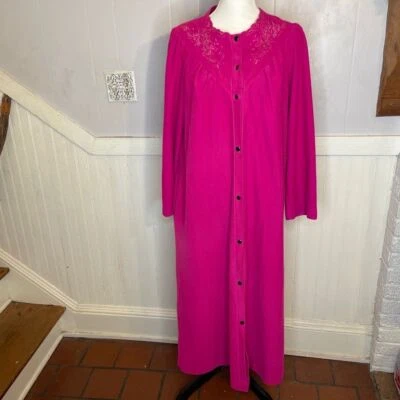 Vintage Shadowline Long Sleeve Button-Down Robe - Image 1 of 4