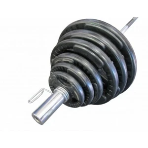 175KG Bar & Weights Set Olympic Barbell Rubber Coat Weight Plates Gym - Picture 1 of 1