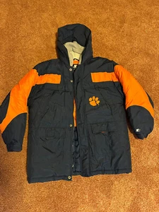 Clemson Tigers Starter  Jacket Boys XL (18) Puffer Hooded - Picture 1 of 9