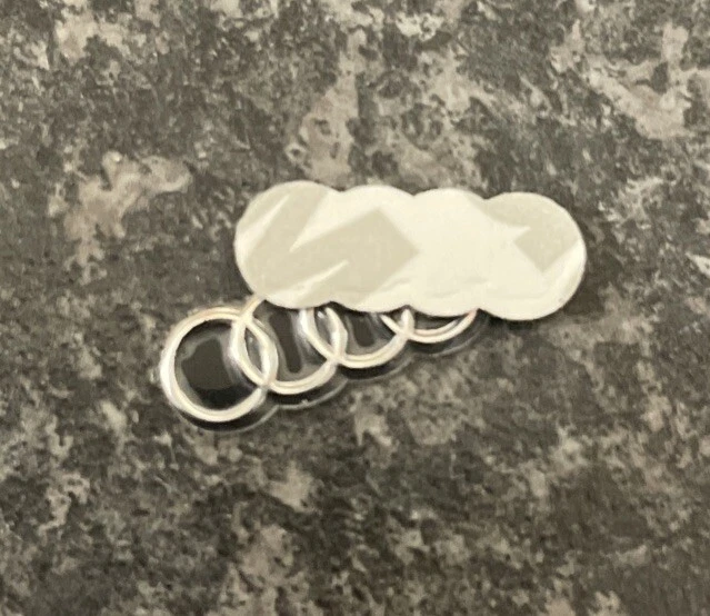 5 X AUDI FLIP STYLE KEY FOB 15MMx5.7MM LOGO EMBLEM BADGE STICKER - Image 1 of 1