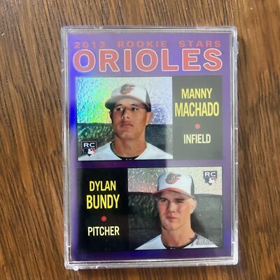 2013 Topps Heritage Machado/Bundy Rookie Stars Gem 10 Purple Refractor Baltimore - Image 1 of 2