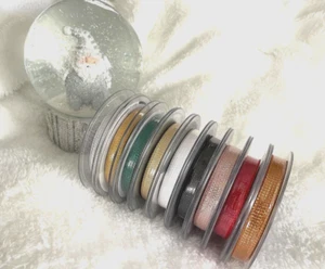 Berisfords Textured Metallic Ribbon - 3mm 10m & 15mm - 8 Christmas colours *NEW* - Picture 1 of 29